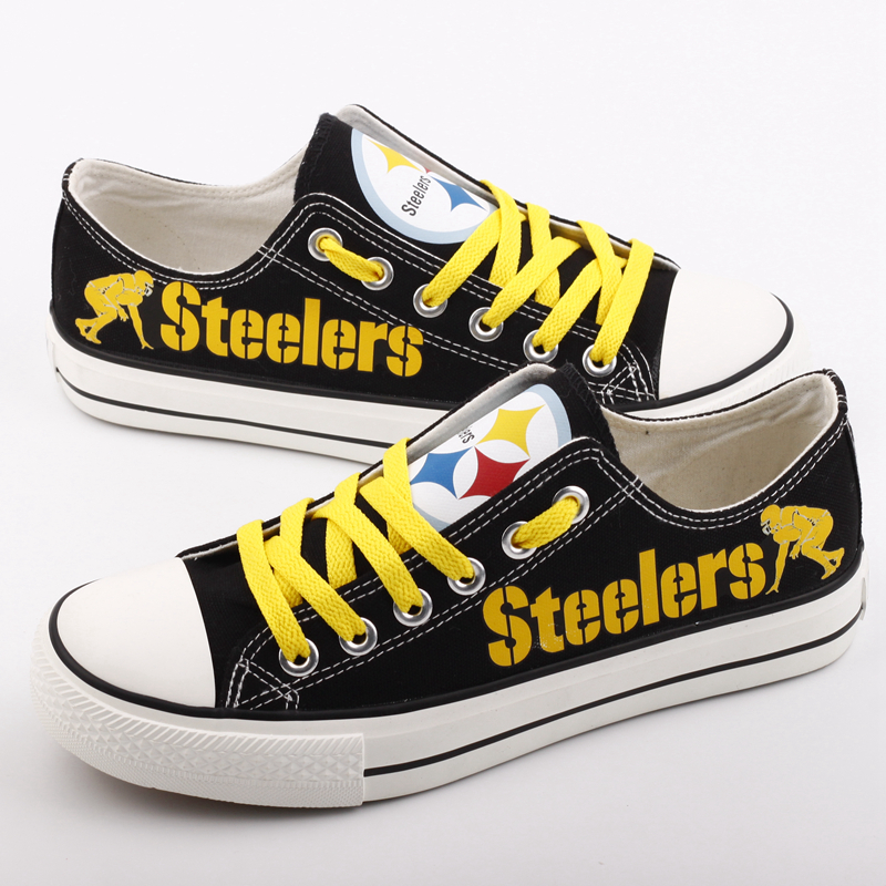 Women's Pittsburgh Steelers Repeat Print Low Top Sneakers 002